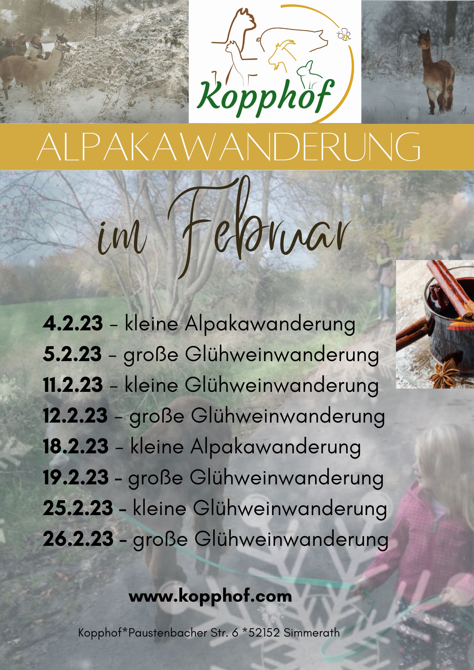 Übersicht Februarwanderung (Poster (Hochformat))