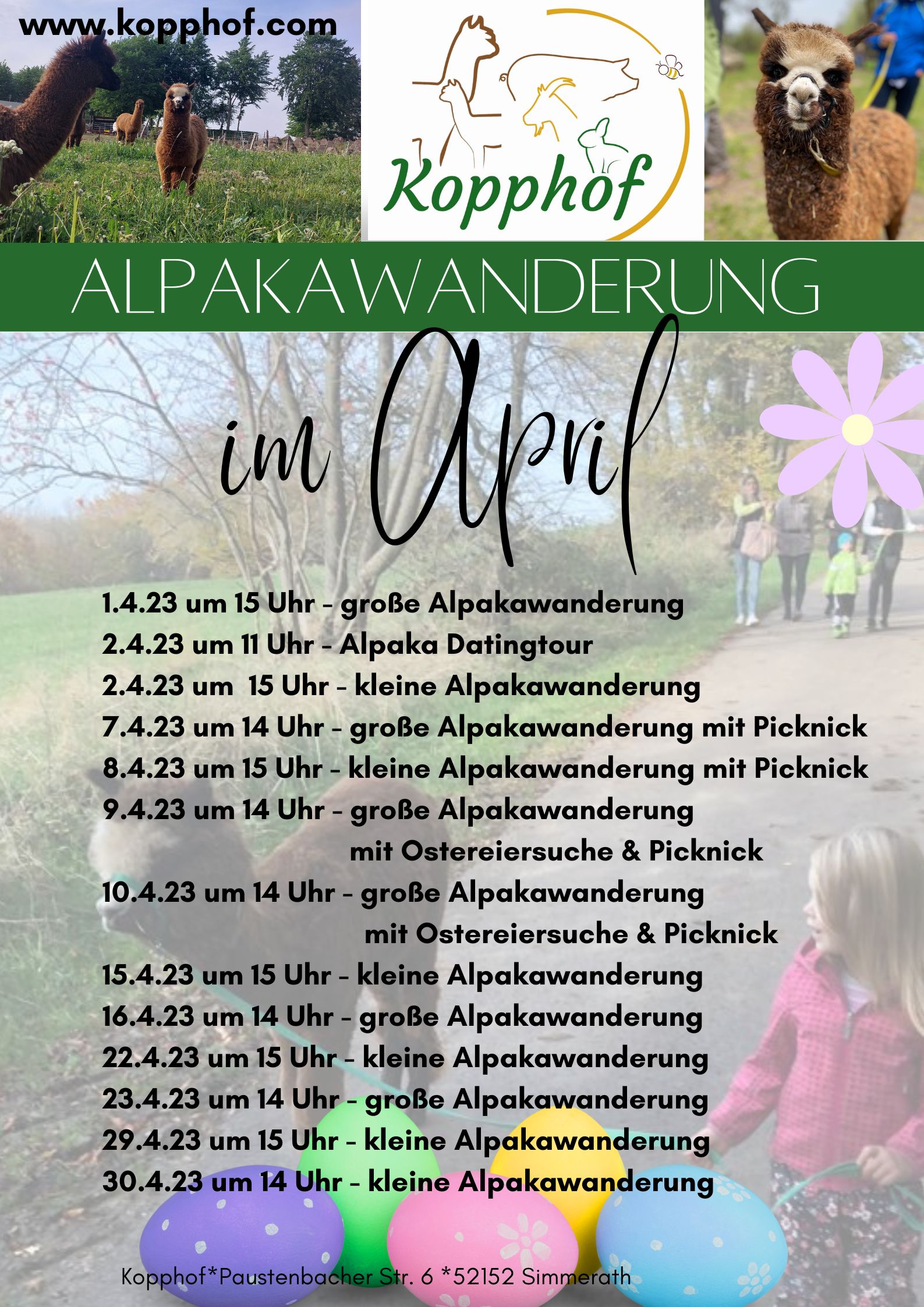 Übersicht Aprilwanderung (Poster (Hochformat))