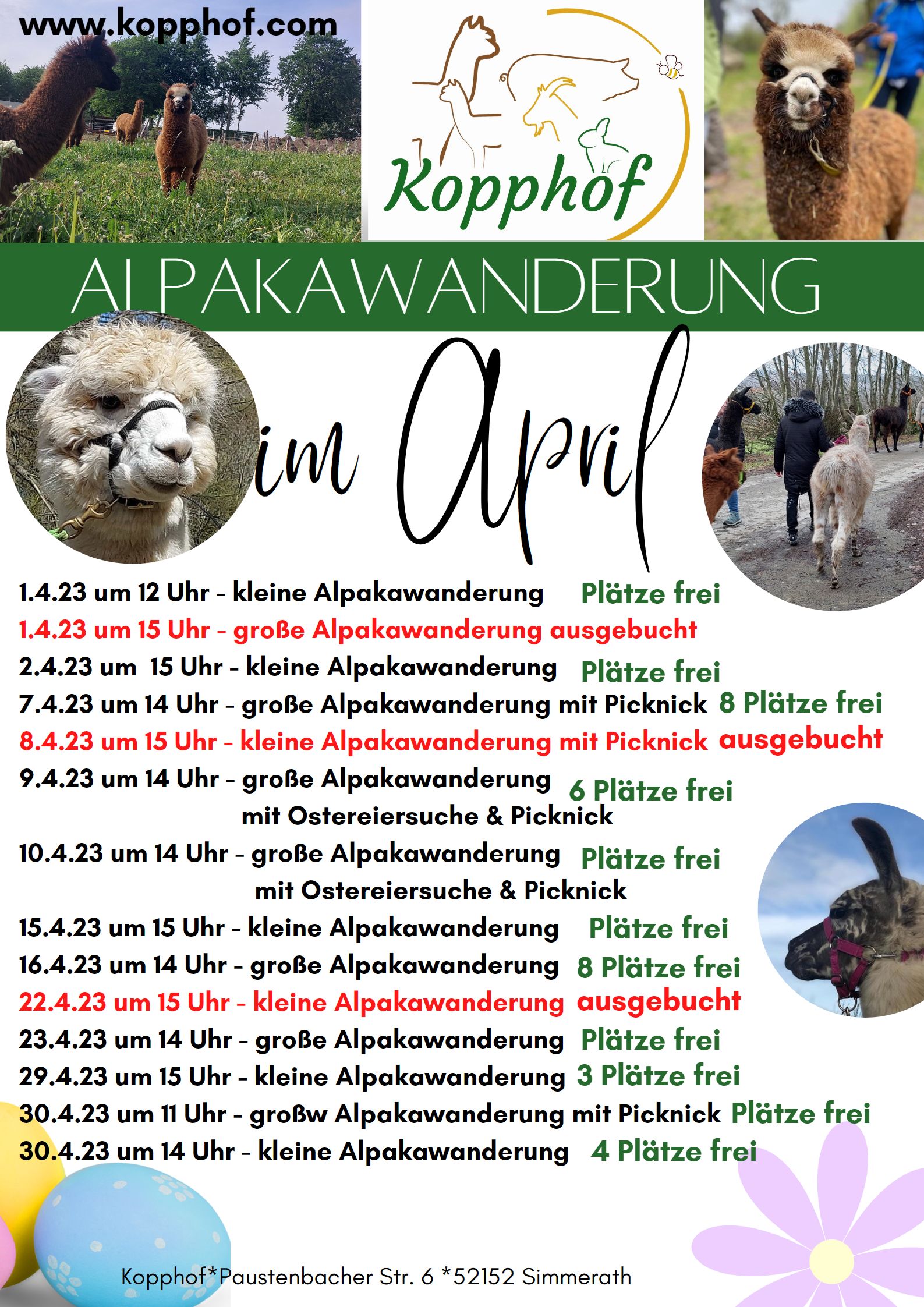 Übersicht Aprilwanderung (Poster (Hochformat))
