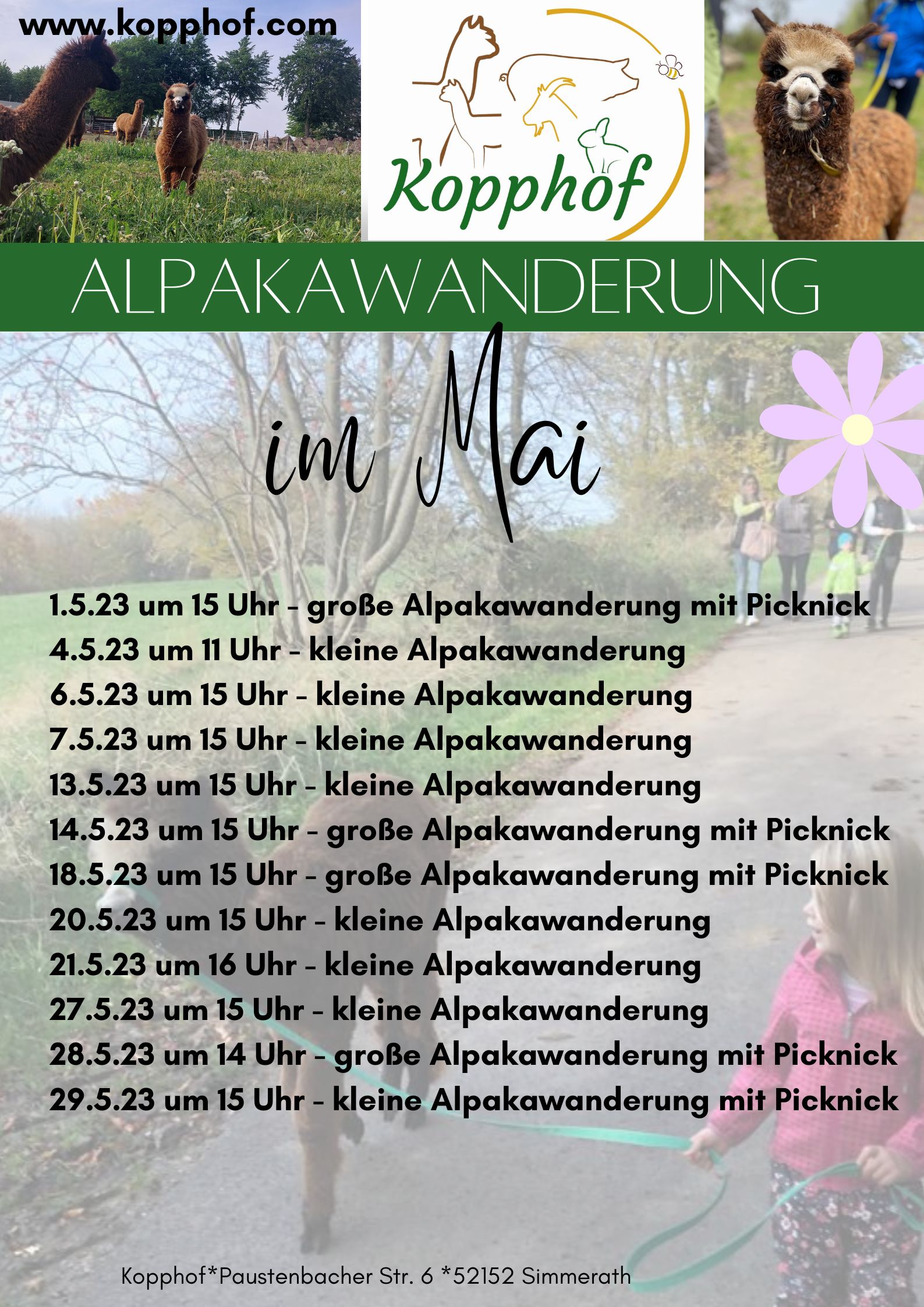 Übersicht Maiwanderung (Poster (Hochformat))