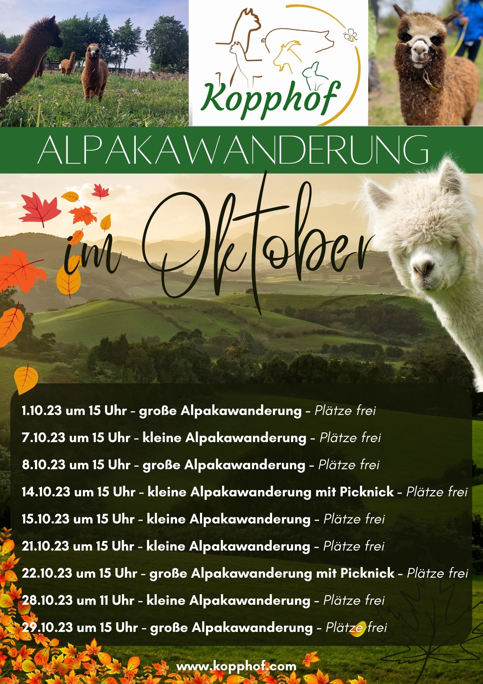 Übersicht Oktoberberwanderung (Poster (Hochformat))