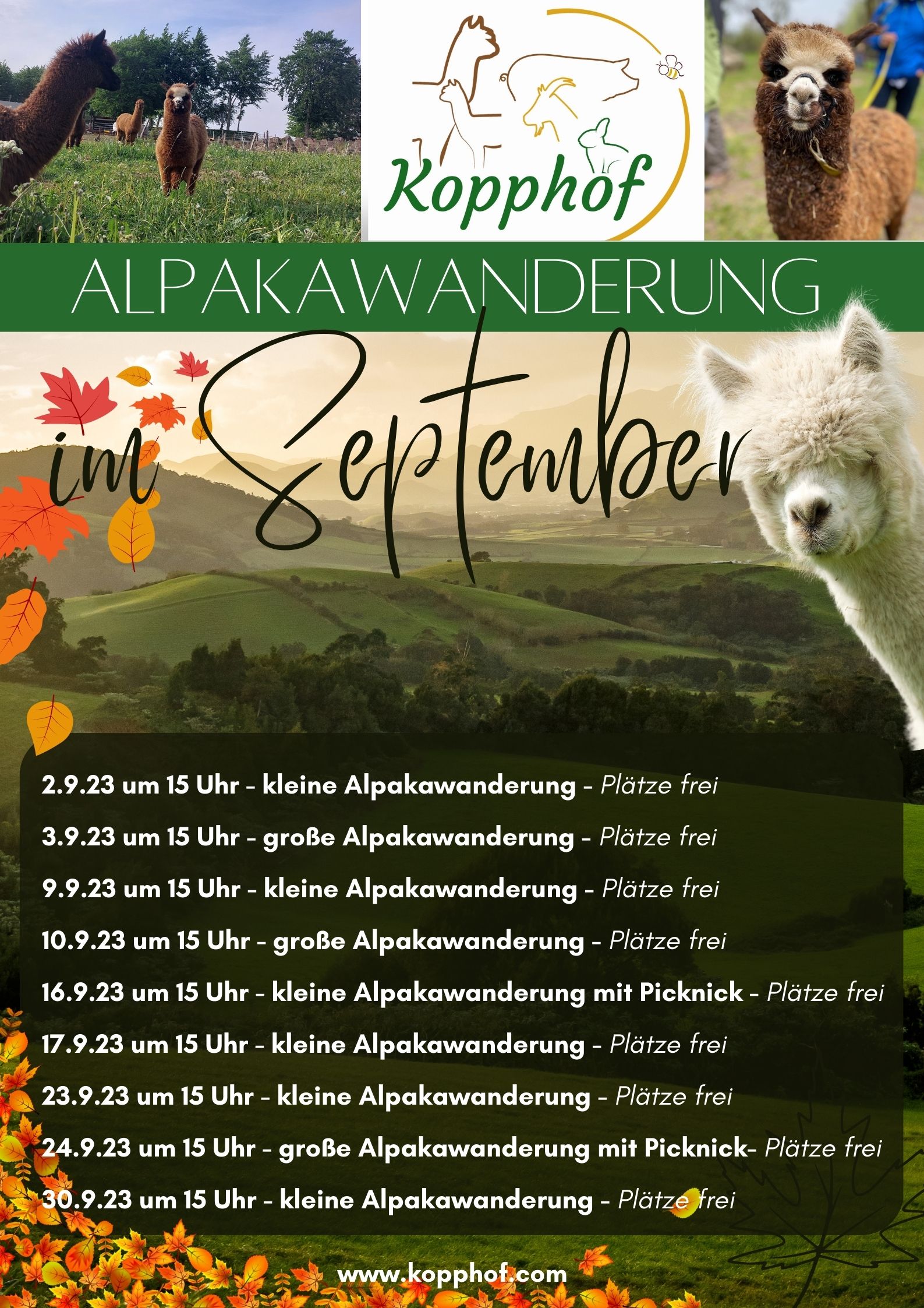 Übersicht Septemberwanderung (Poster (Hochformat))