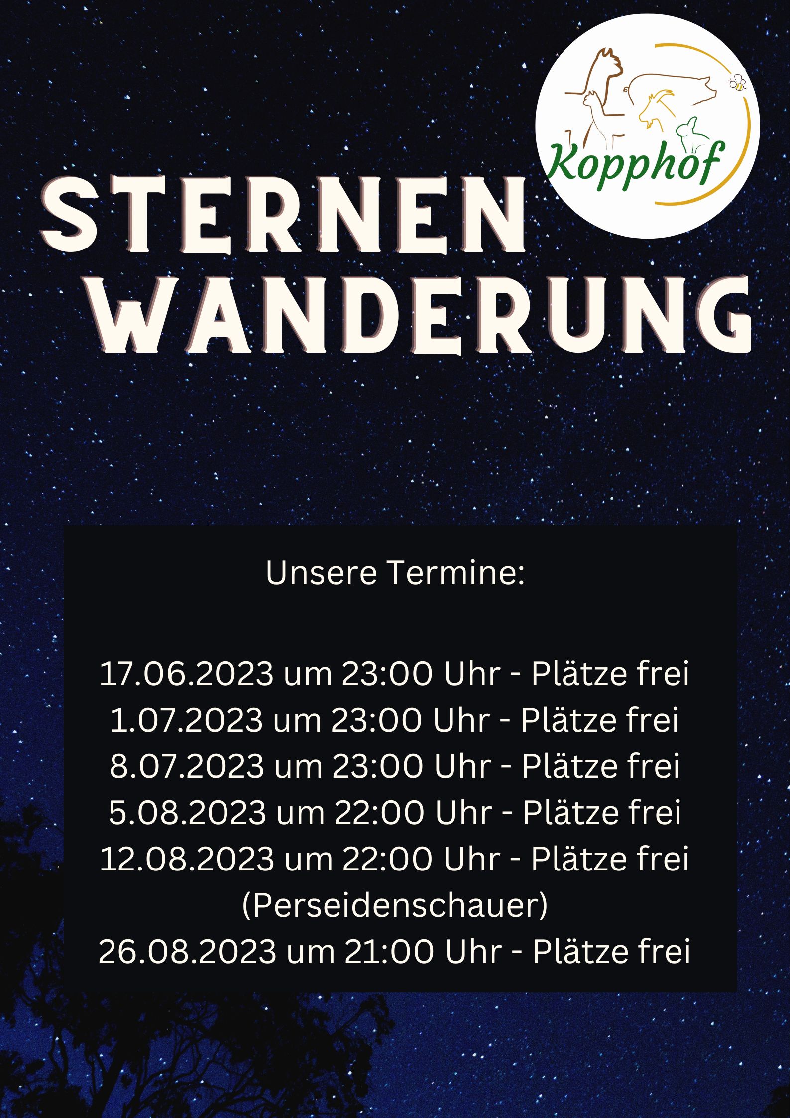 Sternenwanderung Termine